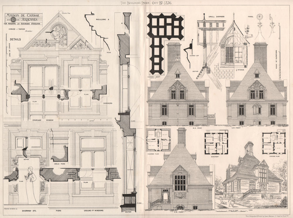 Maison de chasse, Ardennes, for la Duchesse d'Ossuna; Edward Traver Archt 1876